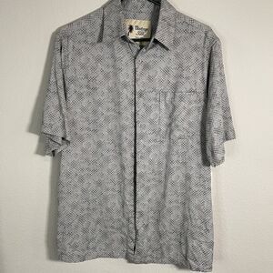 Vintage Silk Circa 1969 Shirt Men L Tight Polka Dot Hawaiian